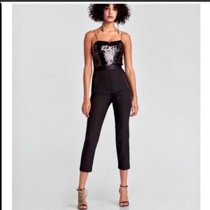 Zara sequined top jumpsuit